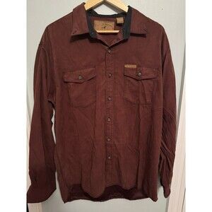 North River Outfitters Men's Long Sleeve Polyester Suede Brown, Size L (W38)